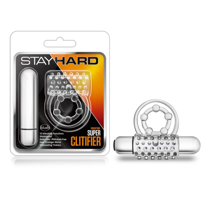 Stay Hard Vibrating Super Clitifier - Clear